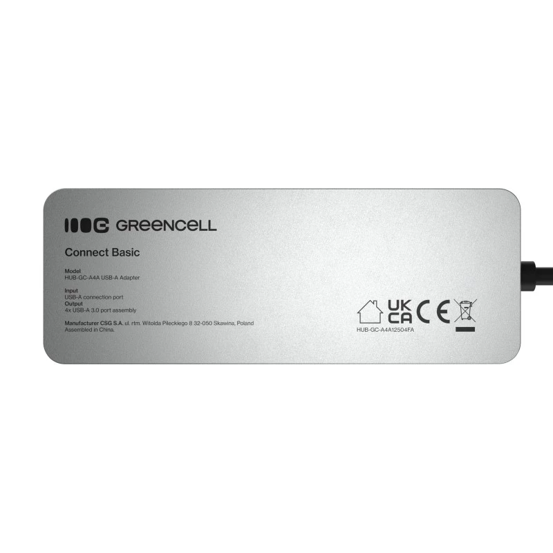 USB-hub Green Cell HUB-GC-A4A — 4-poorts USB-A 3.0-hub