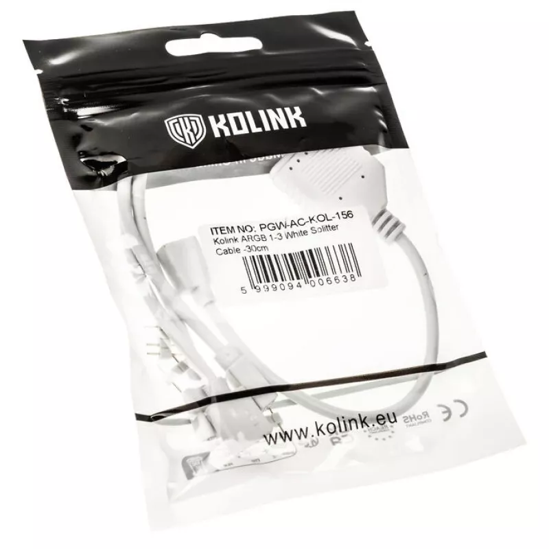 Splitterkabel Kolink ARGB 1-op-3 PGW-AC-KOL-156 30 cm wit