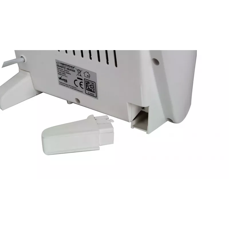 Quartz-elektrische heteluchtkachel ESPERANZA EHH010 400W/800W, wit, 1,2 m kabel, toetsen, instelbare thermostaat