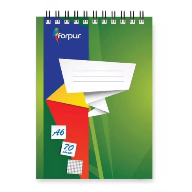 Notitieboek met spiraalbinding Forpus, A6/70, geruit 0723-004