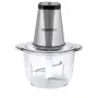 Elektrische hakmolen HEINRICH'S HMZ 8850, 500 W, 2-L kom, 4 messen, technopolymeer, zilver