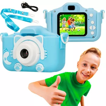 Digitale kindercamera Extralink H27 Single blauw — 1080P 30fps, 2,0 inch beeldscherm