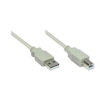 GoodConnections USB 2.0 A > B (ST-ST) 1,8m adapterkabel grijs