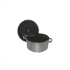 Cocotte Staub 20 cm grijs gietijzer