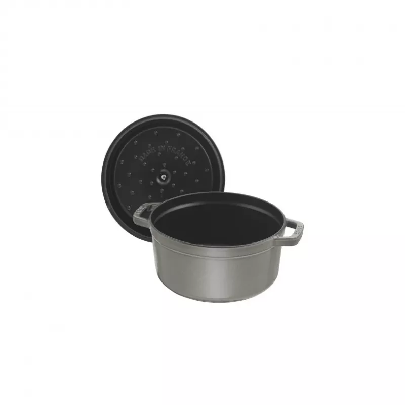 Cocotte Staub 20 cm grijs gietijzer