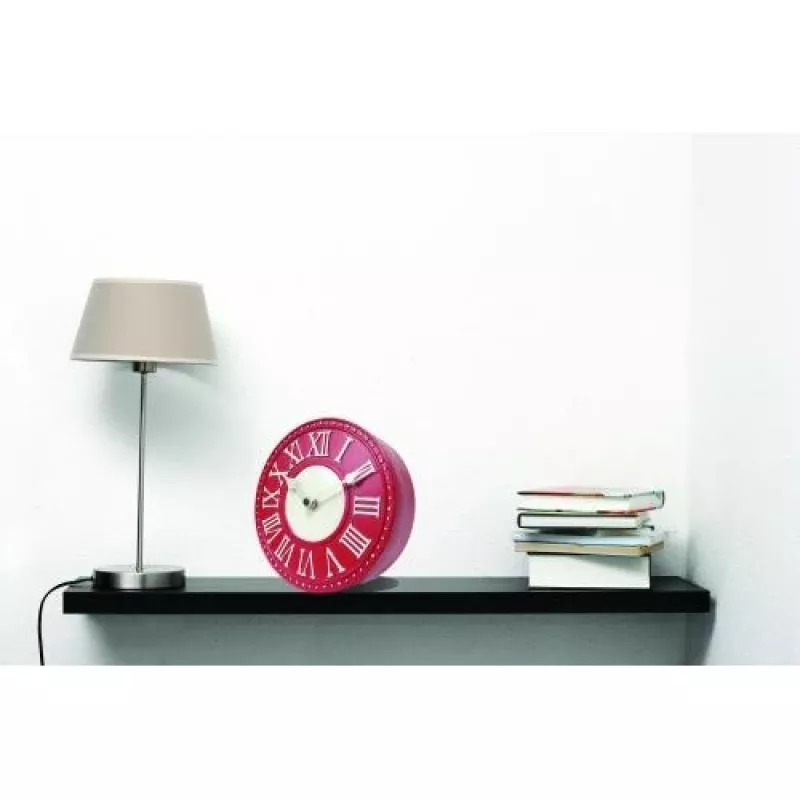 NeXtime klok 5187ro London tafel, Ø16 cm, wand, rood/wit