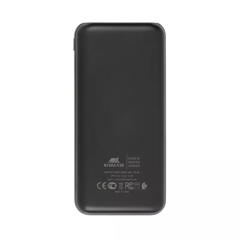 Powerbank USB 20000MAH/VA2071 zwart Rivacase