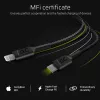 Green Cell PowerStream KABGC07 USB-C-naar-Lightning-kabel, 1 m, PD, Apple MFi, zwart