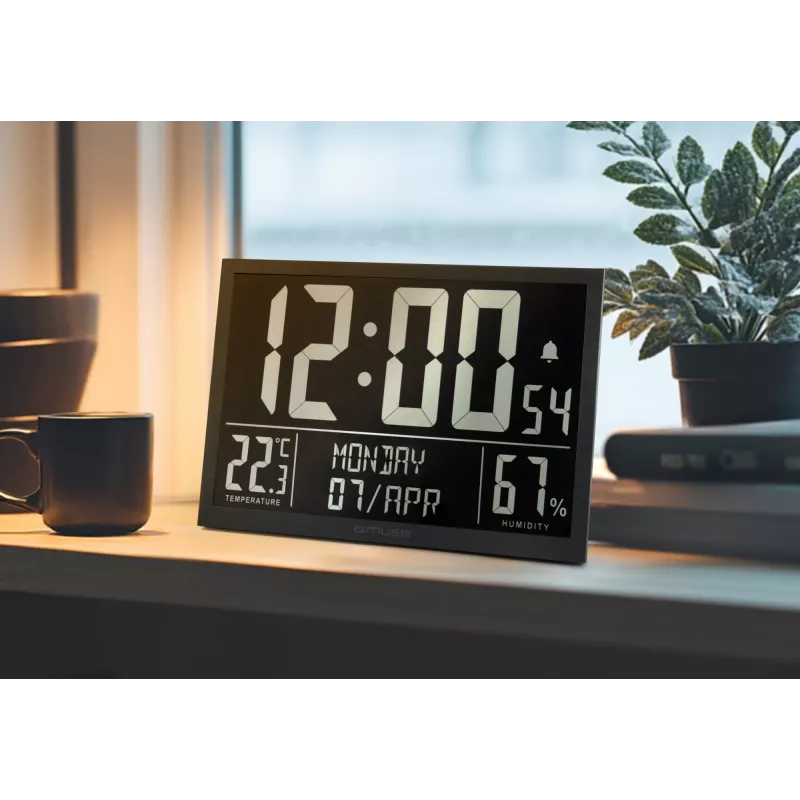 Wandklok muse M-160 WMC — analoge wandklok, rond design, op batterijen