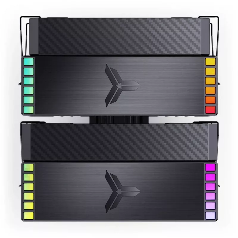 CPU-koeler Jonsbo HX6280 PWM RGB 130 mm, zwart