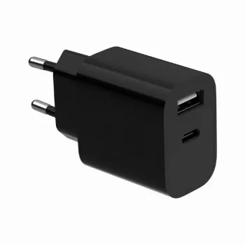 OPLADER USB UNIVERSEEL ZWART/2P TA-UC-2AC12-01-BK GEMBIRD