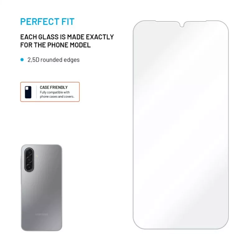 Displayschermfolie FIXED voor Samsung Galaxy A17 4G/5G — gehard glas, transparant