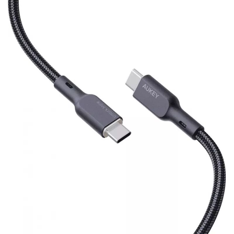 AUKEY CB-KCC101 nylon kabel USB-C naar USB-C 1m