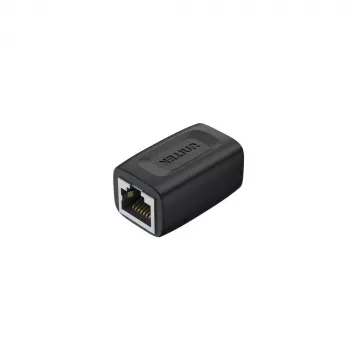 Unitek A1026BK RJ45 female-naar-female koppeling, Cat.6, 1 Gbps, zwart
