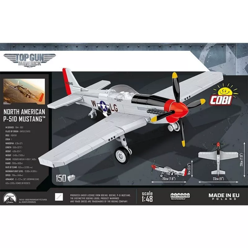 COBI 5847 Top Gun Maverick P-51D Mustang 150 stenen