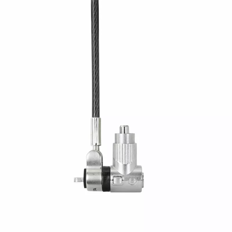 DICOTA D32068 universeel mini kabelslot voor laptops, 0,3 m, 3 verwisselbare koppen, zilver