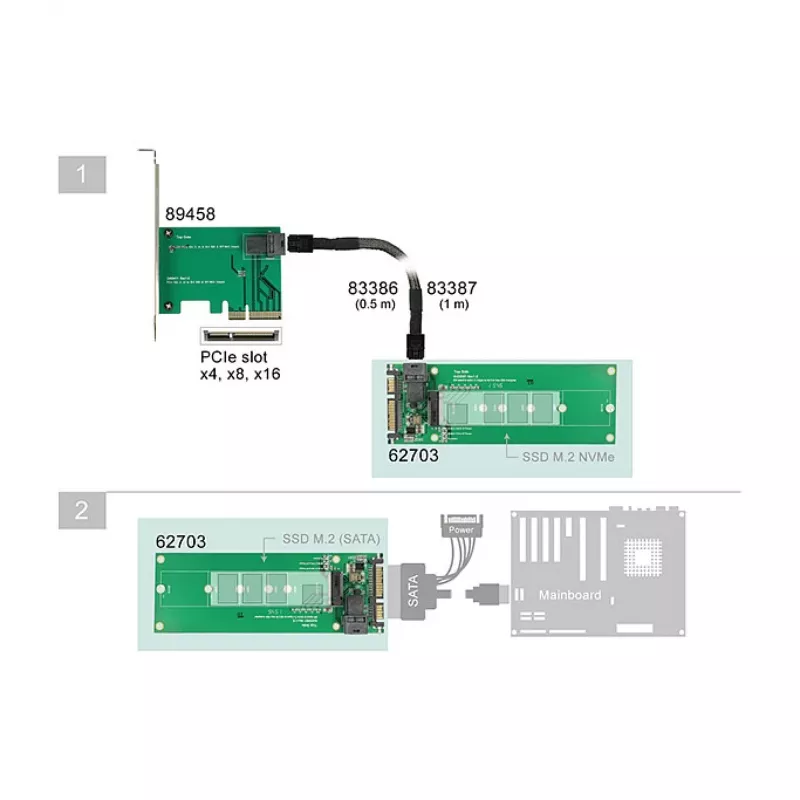 Interne M.2-adapter DeLOCK 62703