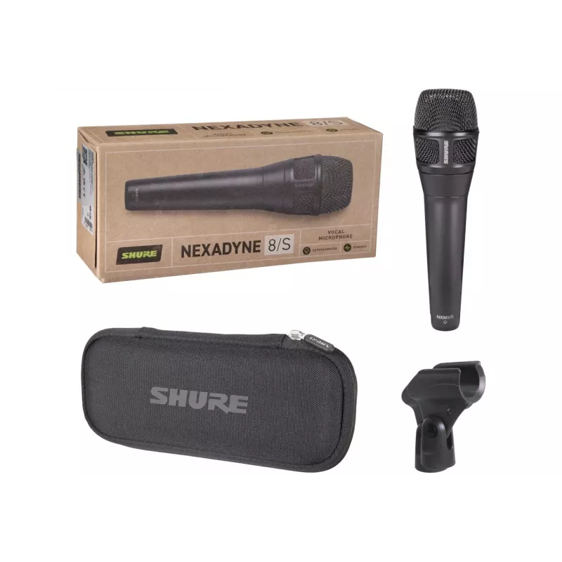 Shure Nexadyne™ 8/S - dynamische microfoon, supernierkarakteristiek met XLR-aansluiting, zwart
