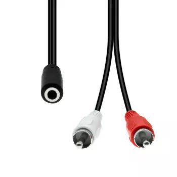 Audiokabel ProXtend M3F2XRCA-002 — 3-polig (mini-XLR) naar 2× RCA, 1,5 m