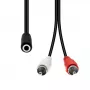 Audiokabel ProXtend M3F2XRCA-002 — 3-polig (mini-XLR) naar 2× RCA, 1,5 m