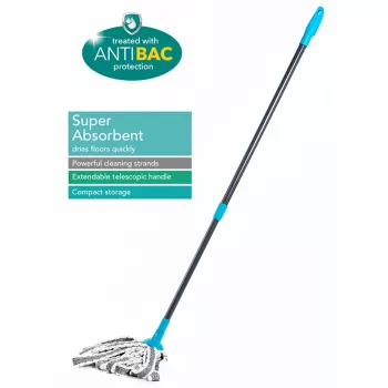 Beldray LA049179UFFEU7 telescoopmop met Antibac-navulling, verstelbare steel