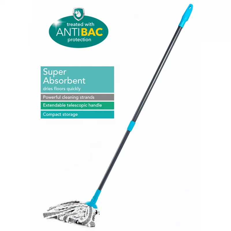 Beldray LA049179UFFEU7 telescoopmop met Antibac-navulling, verstelbare steel