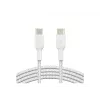 Kabel gevlochten USB-C naar USB-C 1m wit