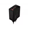 LCD-wandlader USB-stopcontact + USB-Cx2 PD 65W GAN zwart wattmeter