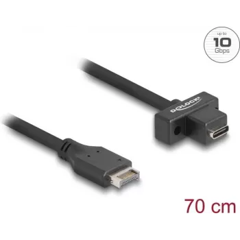 DeLOCK USB-kabel Type-E Key A 20-polig stekker naar USB Type-C bus 70 cm