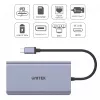 Hub UNITEK uHUB S7 USB 3.2 Gen 1 Type-C grijs