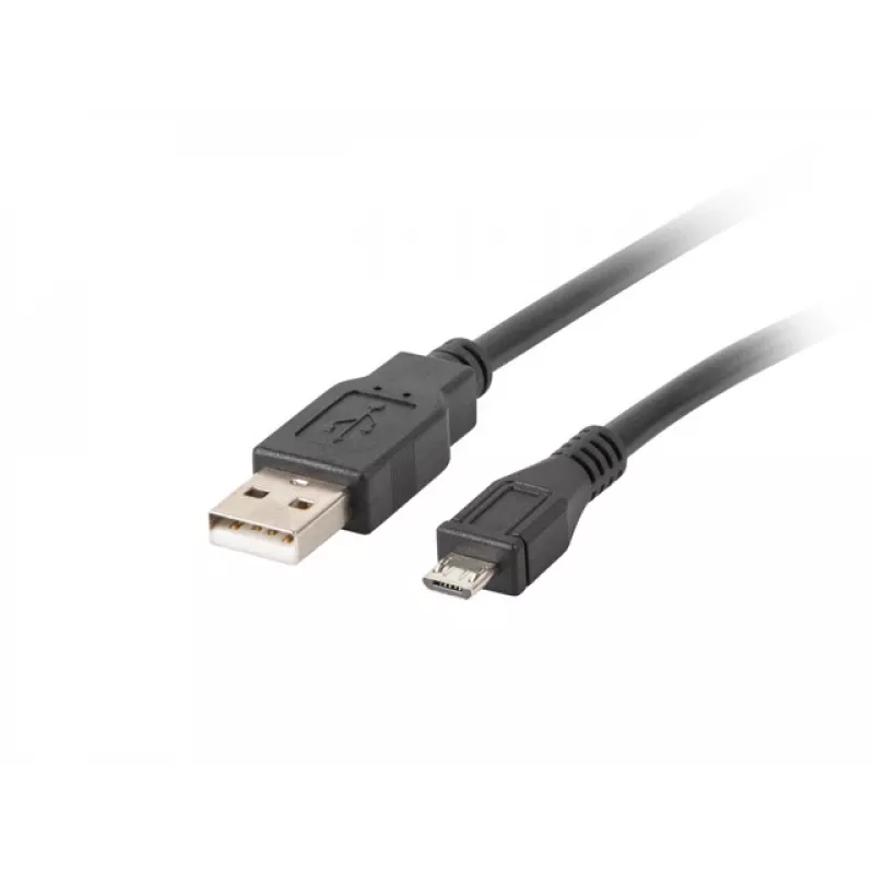 USB 2.0-kabel LANBERG CA-USBM-10CC-0018-BK, Micro-USB B naar USB A, 1,8 m, zwart