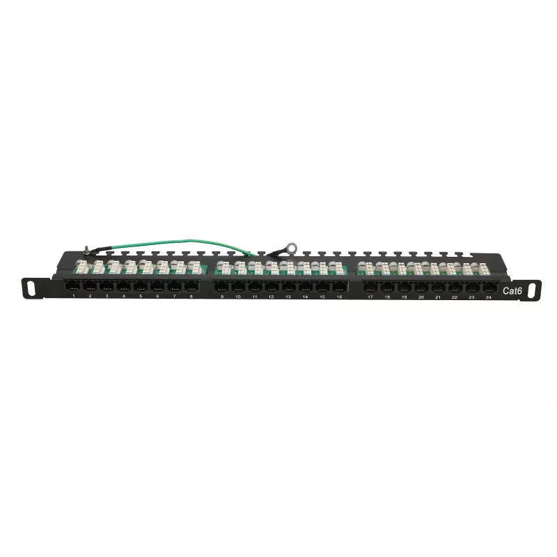 Patchpanel Extralink CAT6 UTP 0.5U 24 poorten