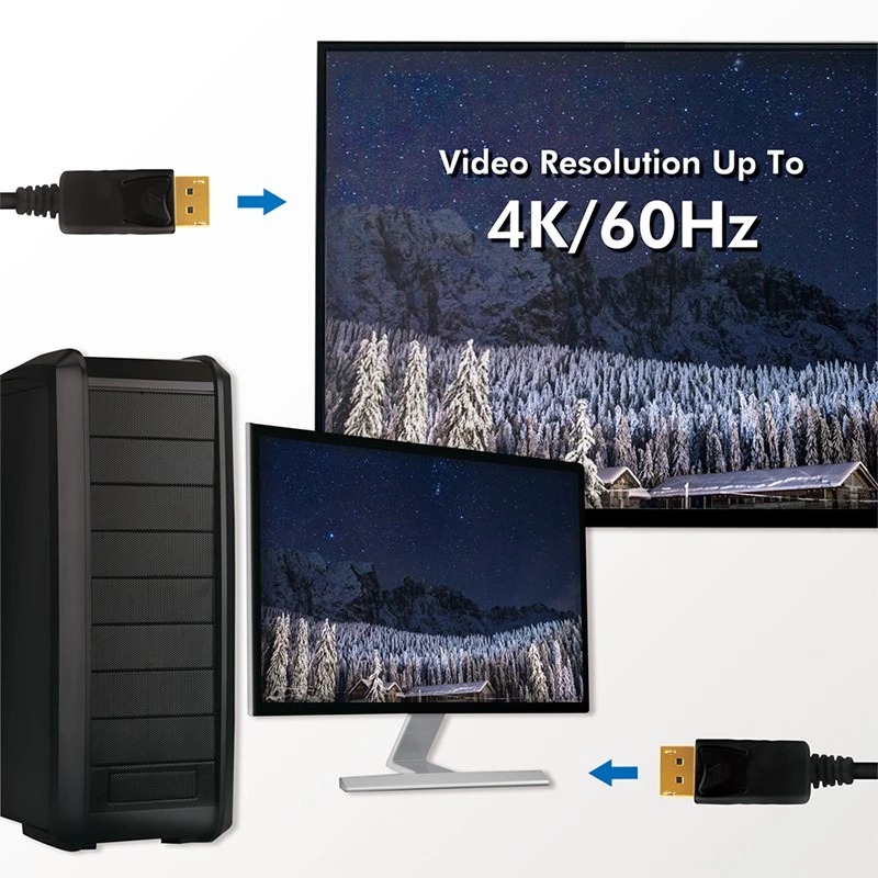LogiLink CD0103 DisplayPort-kabel DP/M naar DP/M, 4K/60Hz, CCS, zwart, 5m (CD0103)