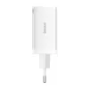 Wandlader Baseus GaN5 Pro 65W — USB + 2×USB-C (QC3.0, PD3.0) met 1m USB-C-kabel, wit