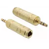 Kabel-adapter DeLOCK 65360 3,5 mm naar 6,35 mm goud