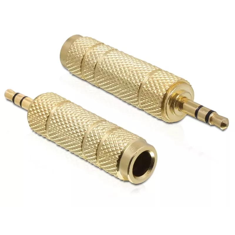 Kabel-adapter DeLOCK 65360 3,5 mm naar 6,35 mm goud