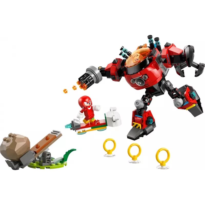 LEGO constructiespeelgoedset Sonic the Hedgehog 77005 Knuckles vs Dr Eggman Egg Crusher Mech, 350 onderdelen, leeftijd 8+