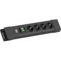 Bachmann CONNECTUS 4xCEE7/3 1x schakelaar 2,0m CEE7/7 zwart (BM005913)