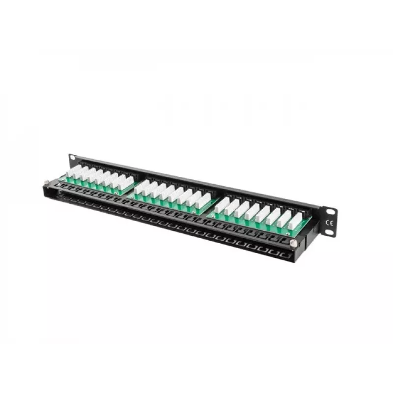 Patchpaneel LANBERG PPU5-1048-B 1U, 48 poorten Cat5e, zwart, 445×102×44,5 mm