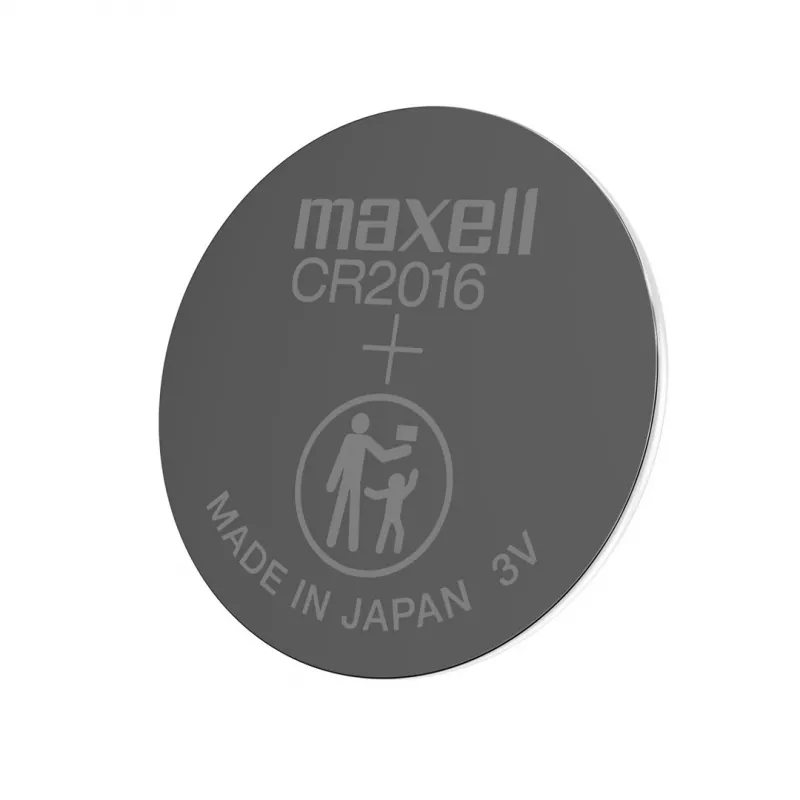 Knoopcel MAXELL CR2016 3V, LiMnO2 wegwerp, 90 mAh — 2 stuks blister
