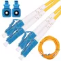 Glasvezel-patchkabel Extralink EX.2862 LC–LC 0,5 m G.652D FTTH geel full-duplex