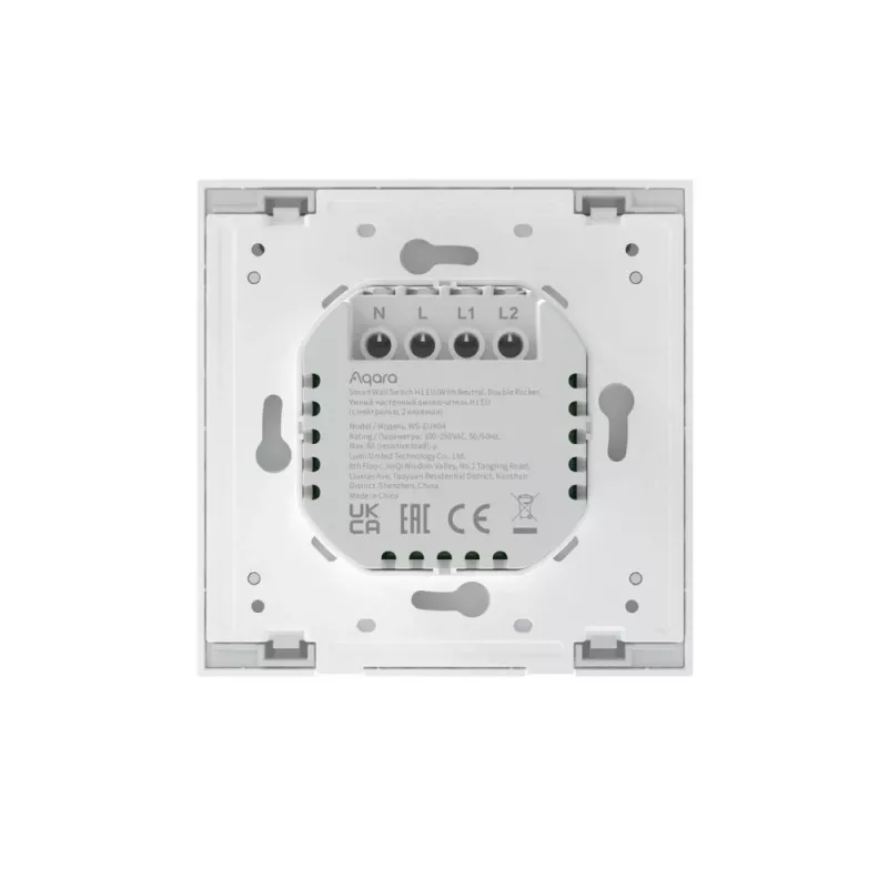 AQARA Smart Home wandschakelaar H1, met nulleider, dubbelpolig (WS-EUK04)