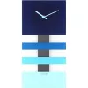 NeXtime klok 2855bl Bold Stripes, 38x19 cm, wand, blauw