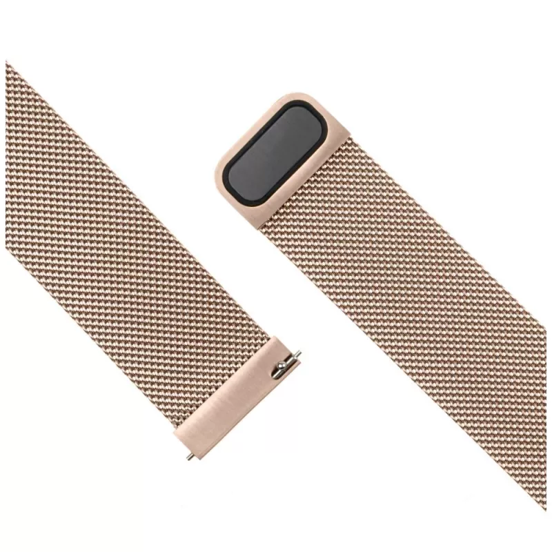 Horlogeband FIXED Mesh Strap Fixed 18mm roestvrij staal snelwissel goud