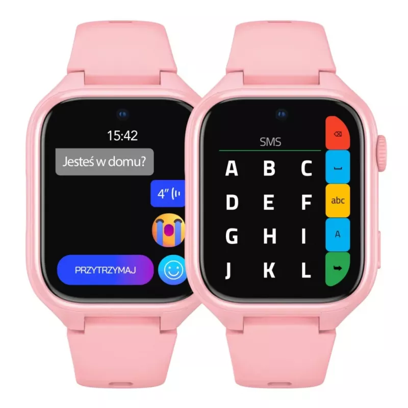 Smartwatch Stelio Junior Pro AI 4G ST-SWJ102-PK — kinder-4G-horloge, roze