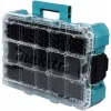 MAKTRAK organizer diep M, gereedschapskist blauw/transparant, transparant deksel