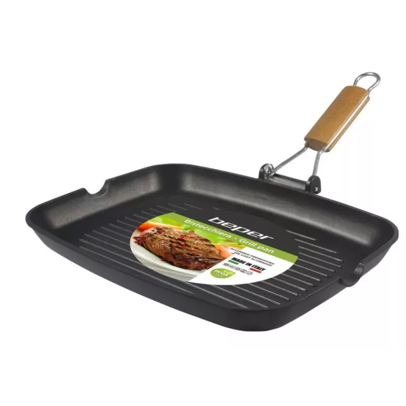 Elektrische grill Beper PE.511 met 26x36 cm antiaanbaklaag
