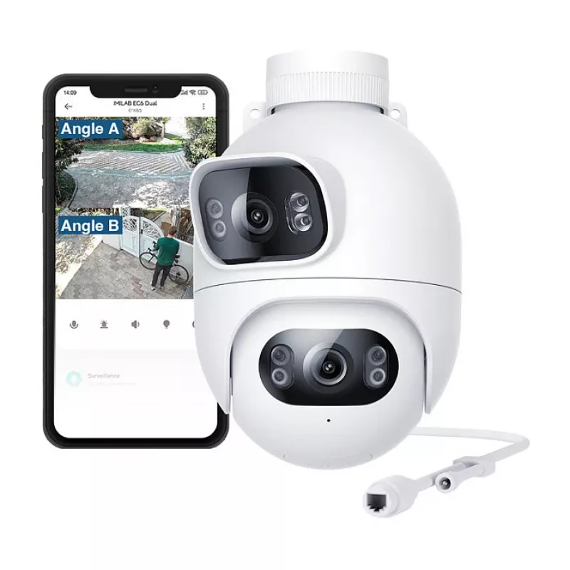 Imilab EC6 Dual wifi-beveiligingscamera voor buiten, wit