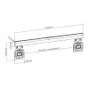 Sbox PLB-1948 vaste tv-wandbeugel, 43-100 inch, tot 75 kg, VESA 800x600