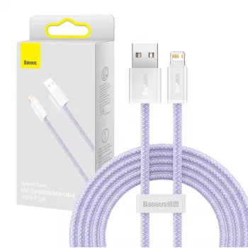Baseus Dynamic kabel USB naar Lightning, 2,4 A, 2 m (paars)